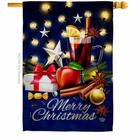 CUADRILATERO 28 x 40 in. Christmas Wishes House Flag with Winter Double-Sided Vertical Flags  Banner Garden CU3906434